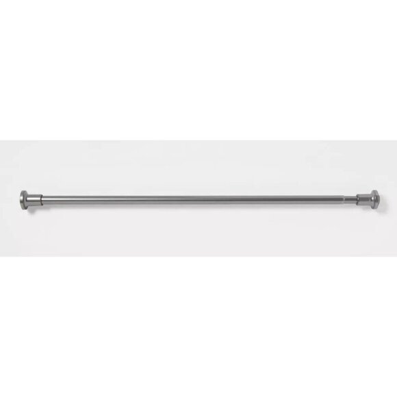 Dual Mount Chrome Finish Cast Finial End Shower Curtain Rod 46" to 72" Lengths - Picture 4 of 7